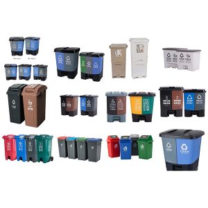 blåsformad avfallssorteringsbehållare