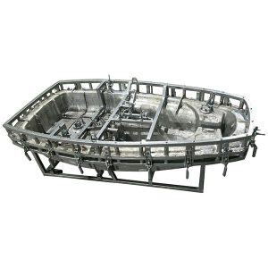 rotationsgjutningsform för båtskrov